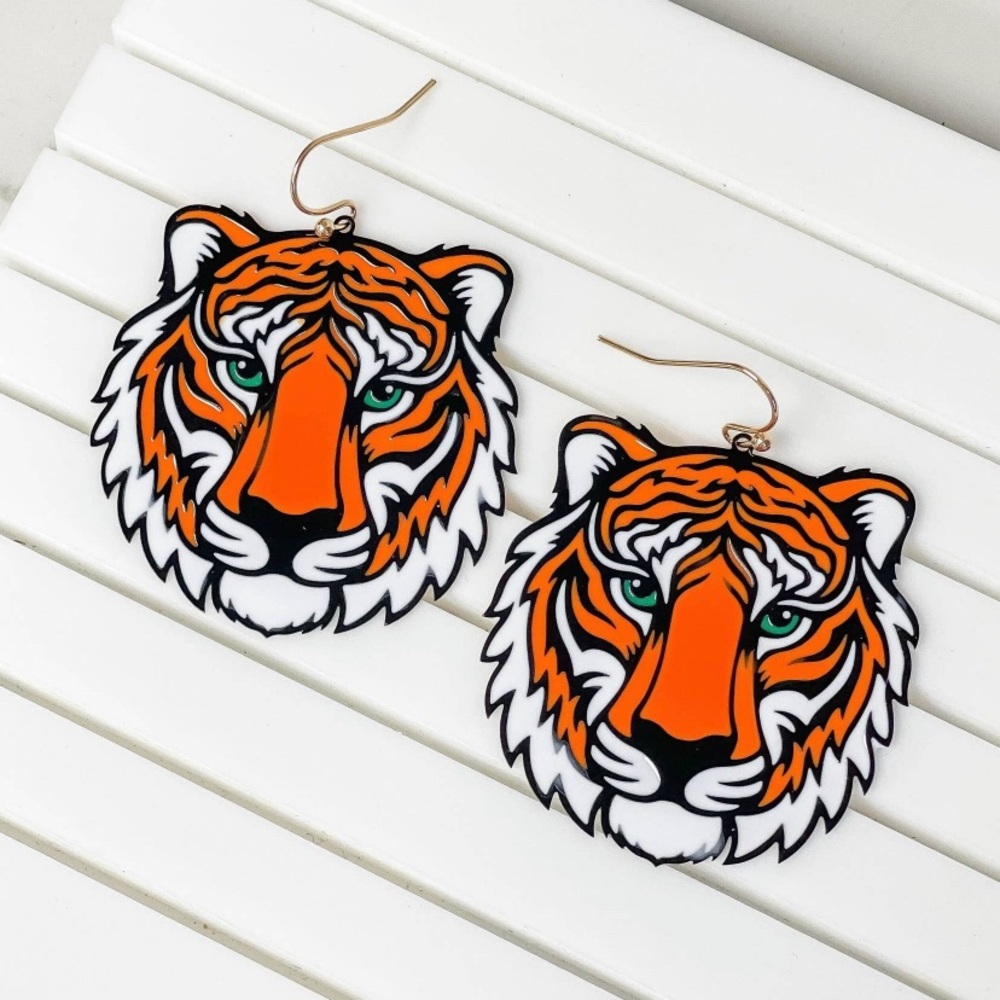 Tiger Dangle Earrings